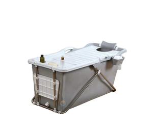 Nouvelle <span class=keywords><strong>baignoire</strong></span> pliante autoportante moderne pour adultes en plastique ABS, écologique, style japonais, avec accoudoirs, capacité de 20 gallons - Product Image 1