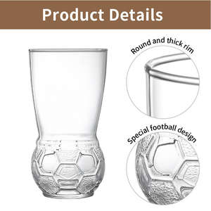 <span class=keywords><strong>Verre</strong></span> à bière en cristal sans plomb, résistant à la chaleur, en forme de ballon de football, de haute qualité, personnalisé, pour vin, jus et autres boissons, vente en gros - Product Image 2