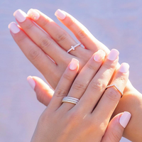 OAHLAN Bague de mariage en argent sterling 925 de haute qualité pour femme, avec zircone cubique, motif torsadé, demi-éternité, taille 4.5-10