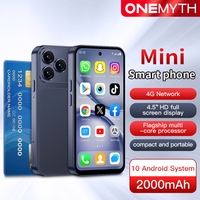 A19 Mini Akıllı Telefon 4.5" HD Android 10 2GB/3GB RAM 16GB/64GB ROM Çift SIM 4G Play Store Taşınabilir Cep Telefonu