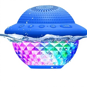 Yüzen Havuz Sıcak Küveti Plastik Hoparlörlü RGB LED Işıklar IPX7 Su Geçirmez 10W Stereo Dahili Mikrofon - Taşınabilir Duş Plaj - Product Image 1
