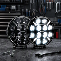 Nouveau phare LED de 9 pouces 120W, étanche IP68, 12000lm pour camions 4x4, SUV, véhicules 4x4, double éclairage de stationnement DRL ambre et blanc