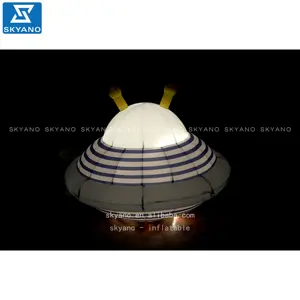 Customized Inflatable UFO Model Advertising Inflatable Spaceship With Lights For Hanging Decoration