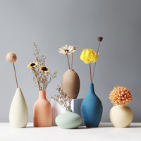 Morandi Ornements Petit Vase En Céramique Scandinave Fleurs Séchées Maison Chambre Bureau Arrangement De Fleurs Salon Décoration
