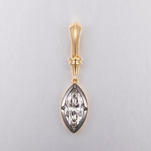 Amuletos Románticos de Oro Negro de 14K con Diamante Cultivado en Laboratorio de Corte Marquesa, Hechos en China - Product Image 4