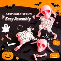 Nouveauté Bestseller Squelette Dansant Balançoire Crâne Jouet d'Halloween Lumineux dans l'Obscurité Imprimé en 3D Anti-stress Farce Amusante Cadeau pour Enfants