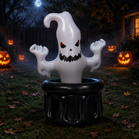 Décorations gonflables de cercueil et de squelette pour Halloween, résistantes au vent et à l'eau, pour maisons hantées et scènes extérieures