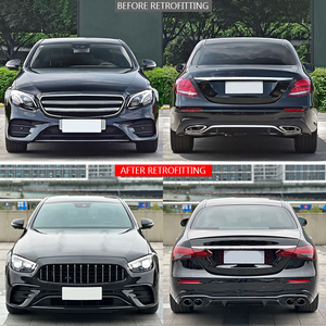 Kit de Carrocería para <span class=keywords><strong>Mercedes</strong></span> Benz Clase <span class=keywords><strong>E</strong></span> W213 2016-2020, Actualización Estilo AMG, Parachoques Delantero y Trasero, Faros Delanteros y Traseros, Juego Completo de Reequipamiento - Product Image 3