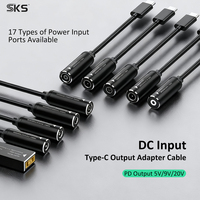 Adaptateur d'alimentation USB-C mâle vers DC carré femelle 65W pour ThinkPad, charge rapide PD, utilisation avec caméra et LED