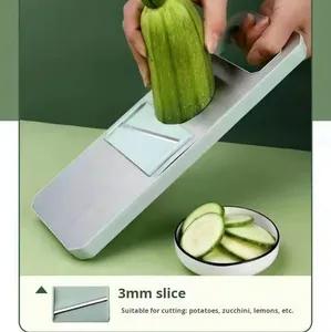 Grattugia Manuale Multifunzione in Acciaio Inox per Cucina, Protezione per le Mani, Trituratore per Cetrioli e Patate - Product Image 3