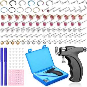 Artefact de <span class=keywords><strong>piercing</strong></span> d'oreille en acier inoxydable, pistolet à clous d'oreille avec motif de nez et de lèvres, pistolet à <span class=keywords><strong>piercing</strong></span> pour enfants, vente en gros - Product Image 1