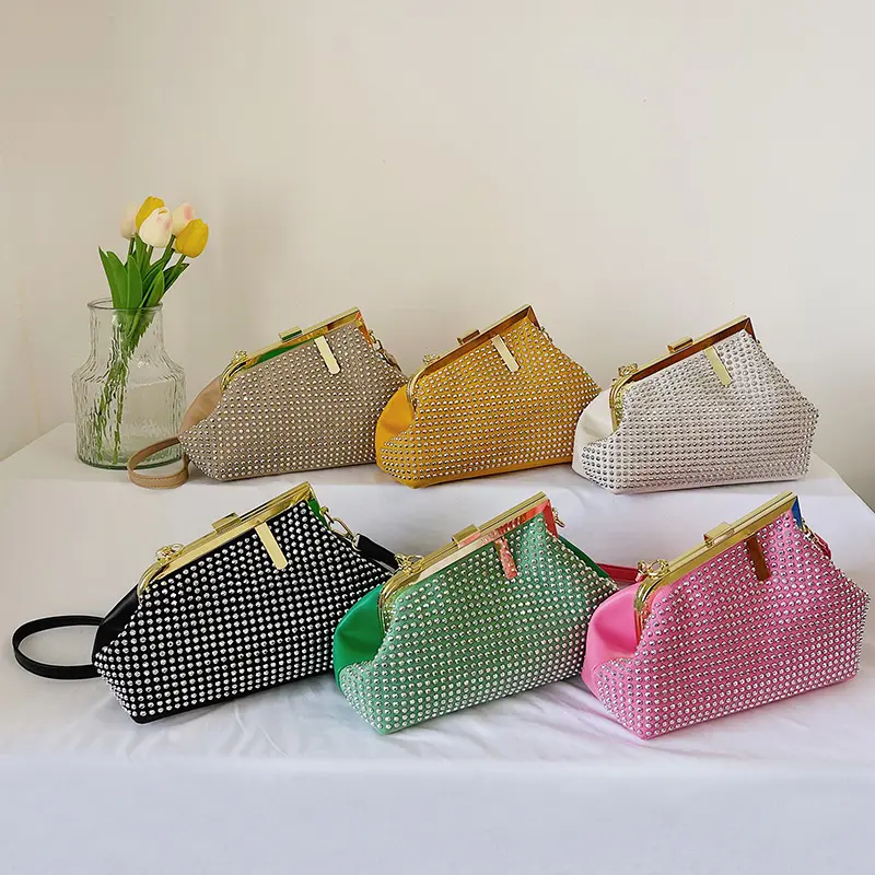 luxury design Handle Purses Full Diamond Handbags For Women Small CuteNew 2022 Summer Women Fashion Hand Bags