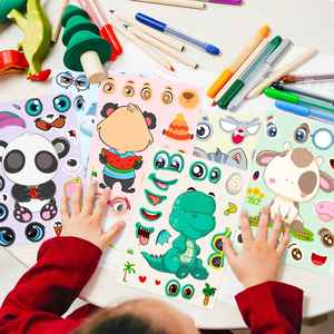 Pegatinas de Animales para Hacer Caras, 6 Piezas, para Niños, Recompensas para Fiestas Escolares, Manualidades, Regalos para Fiestas de Cumpleaños - Product Image 5