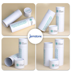 Empaquetado personalizado de lámina dorada, cilindro de tubo de papel cosmético, producto de realce blanco, caja de tubo de papel Kraft - Product Image 6