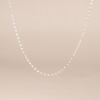 Collier en argent S925 pour femme, chaîne simple, chaîne maille forçat, chaîne croisée, chaîne assortie en argent, chaîne à maillons apparents