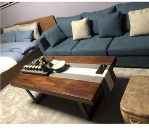 <span class=keywords><strong>Tavolo</strong></span> <span class=keywords><strong>da</strong></span> pranzo di lusso in legno allungato Set di lastre di legno con bordo vivo <span class=keywords><strong>tavolo</strong></span> personalizzato massello noce sudamericano con bordo vivo tavolino <span class=keywords><strong>da</strong></span> caffè - Product Image 2