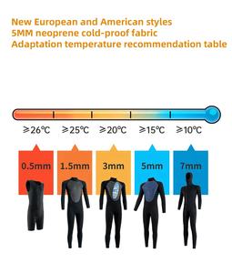 Wetsuit Semi-dry <span class=keywords><strong>Korea</strong></span> CR Rubber Body 5mm untuk Menyelam, Bertudung, Wanita & Pria, untuk Spearfishing - Product Image 6