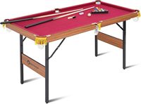RAYKEEP 4.5/6Ft Katlanabilir Snooker Masası 2 İsteka Çubuğu ve Top Seti ile - Ahşap ve MDF