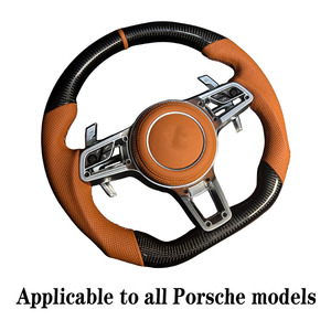 Volant de voiture en cuir personnalisé pour <span class=keywords><strong>Porsche</strong></span> Panamera Macan Cayenne 918 <span class=keywords><strong>911</strong></span> 718 970 971 958 Accessoires de voiture - Product Image 1