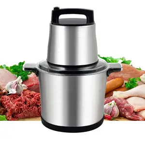 Automatic large food chopper electric processor multifunction 6l factory capacity vegetable, meat grinder/