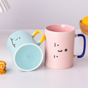 <b>Ceramic</b> Mug With Cartoon Pattern Solid Color Coffee <b>Cup</b> For Gift Single <b>Cup</b> - Product Image 3