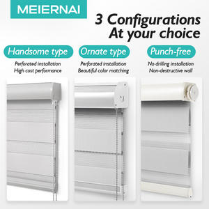 Tende a Rullo Motorizzate <span class=keywords><strong>Zebra</strong></span> MEIERNAI su Misura con Controllo Wifi Oscurante Doppio Motore Elettrico Zigbee per Finestre - Product Image 4