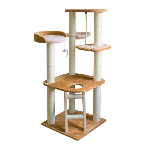 Griffoir pour chat de haute qualité, marque NUANBEI, MDF et sisal, écologique, vente en gros, lit de repos, tour, arbre à chat - Product Image 1