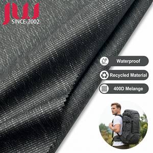 Tissu recyclé mélangé 400D de qualité supérieure, enduit de PU mat ciré, imperméable, pour bagages de créateurs et sacs à dos de mode - Product Image 1