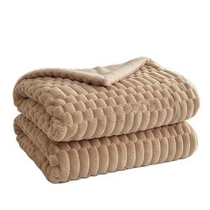 ผ้าห่มผ้าสักหลาดโพลีเอสเตอร์ผ้าฟลีซผ้าทอเนื้อนุ่มผ้าห่มคลุมเตียงมีหลายสีสำหรับฤดูหนาวสินค้ามาใหม่ตามสั่ง100% - Product Image 1