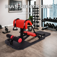 POWER MAX S-9 Appareil d'entraînement abdominal, des hanches et des jambes unisexe moderne, machine à squats multifonctionnelle, équipement de musculation en acier et mousse
