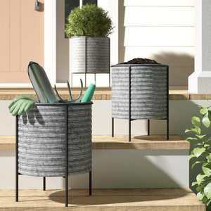 Jardinière d'intérieur en métal galvanisé, best-seller, accessoires de décoration pour la maison et le jardin - Product Image 5