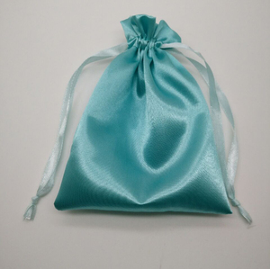 Small Custom logo Silk Drawstring Pouch Bag Satin Jewelry Bags Satin Pouch Wholesale - Product Image 4