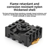 Relais intermédiaire PYF08A-E avec socle HH52P/MY2N/RXM2L/JZX-22F(D)-2Z, courant continu, 8/14 broches