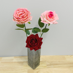 Rosas Artificiales de Terciopelo, Rosa Individual Grande, Decoración para el Hogar y Bodas, Venta Directa de Fábrica Exclusiva Transfronteriza - Product Image 3