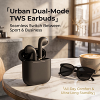 Großhandel TWS Kabellose Ohrhörer Zinklegierung Spiegelgehäuse IPX4 Sport-Kopfhörer mit Eigenem Logo In-Ear-Ohrhörer für Geschäftsgeschenke