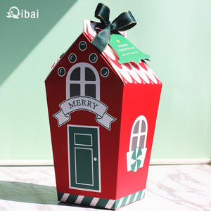 QIbai nuova scatola di biscotti di natale scatola di caramelle <span class=keywords><strong>casa</strong></span> e torrone scatola di fiocco di neve con goffratura e laminazione opaca per regali di festa - Product Image 6