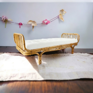 Lit de repos pour bébé en bambou et osier, doux et confortable, moderne, pour nouveau-nés et nourrissons, respectueux de l'environnement, accessoire de photographie pour la chambre - Product Image 1