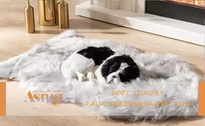 Alfombra de Lana Natural para Mascotas - Cálida y Transpirable, para Perros y Gatos, Funda Lavable a Máquina para Jaula, Sofá, Todas las Estaciones - Product Image 4