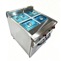 Gewerbliche Küchenausstattung Freistehender Edelstahl Gas-Bain-Marie-Topf Buffet-Speisenwärmer für Restaurants