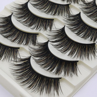 Cils artificiels extra-longs, spectaculaires, colorés, en fibres, à tige rigide, style queue pointue, imperméables, sans cruauté, 869 grappes épaisses, bleus