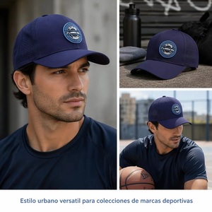 Casquette de baseball personnalisée bleu marine avec patch 3D Jungle Hill, respirante, 6 panneaux, sport, MOQ bas, Barudan, DDP, livraison rapide - Product Image 2