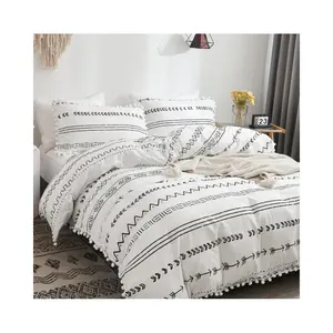Luxus Bettwäsche Bedrucktes Bettbezug-Set Hochwertiges 4-teiliges Bettlaken-Bettwäsche set aus Mikro faser