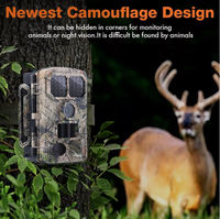 Caméra de surveillance de la faune avec angle de vue de 120 degrés, 48MP, 4K, connexion WiFi à 85 pieds, contrôle par application, diffusion en direct