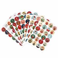 Autocollants personnalisés pour calendrier de l'avent de Noël, étiquettes numérotées 1-24 pour emballage de boîte cadeau DIY de Noël, impression sur papier