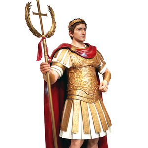 Escultura de Silicona del Emperador Cristiano, Tallada a Mano, con Temática Religiosa, para Exhibición en Interiores, Colección de Museo - Product Image 5