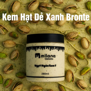 Gelato en gros Bronte's Pistachios 280ml Pot & Sachet Crème glacée Ingrédients Premium Usine Vietnamienne Qualité Italienne - Product Image 1