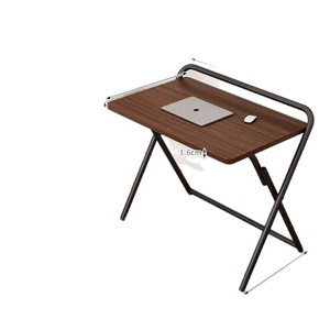 Foldable Computer <b>Desk</b> Rectangle Wood Top Metal Frame Home Office <b>Study</b> <b>Desk</b> For 1 Person - Product Image 5