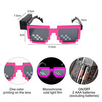 Lunettes à mosaïque de pixels EL Panel, lunettes lumineuses colorées pour festivals, concerts, fêtes, costumes et célébrations cosplay