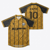 Camiseta de Fútbol Retro Personalizada, Nueva Camiseta Deportiva Negra con Cuello Polo, Unisex, Transpirable, de Poliéster, Corte Cuadrado