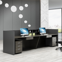 Petit bureau de réception LR-RD-082 en bois brillant de luxe personnalisé et moderne nouveau design de salon de beauté et de spa pour ongles, blanc